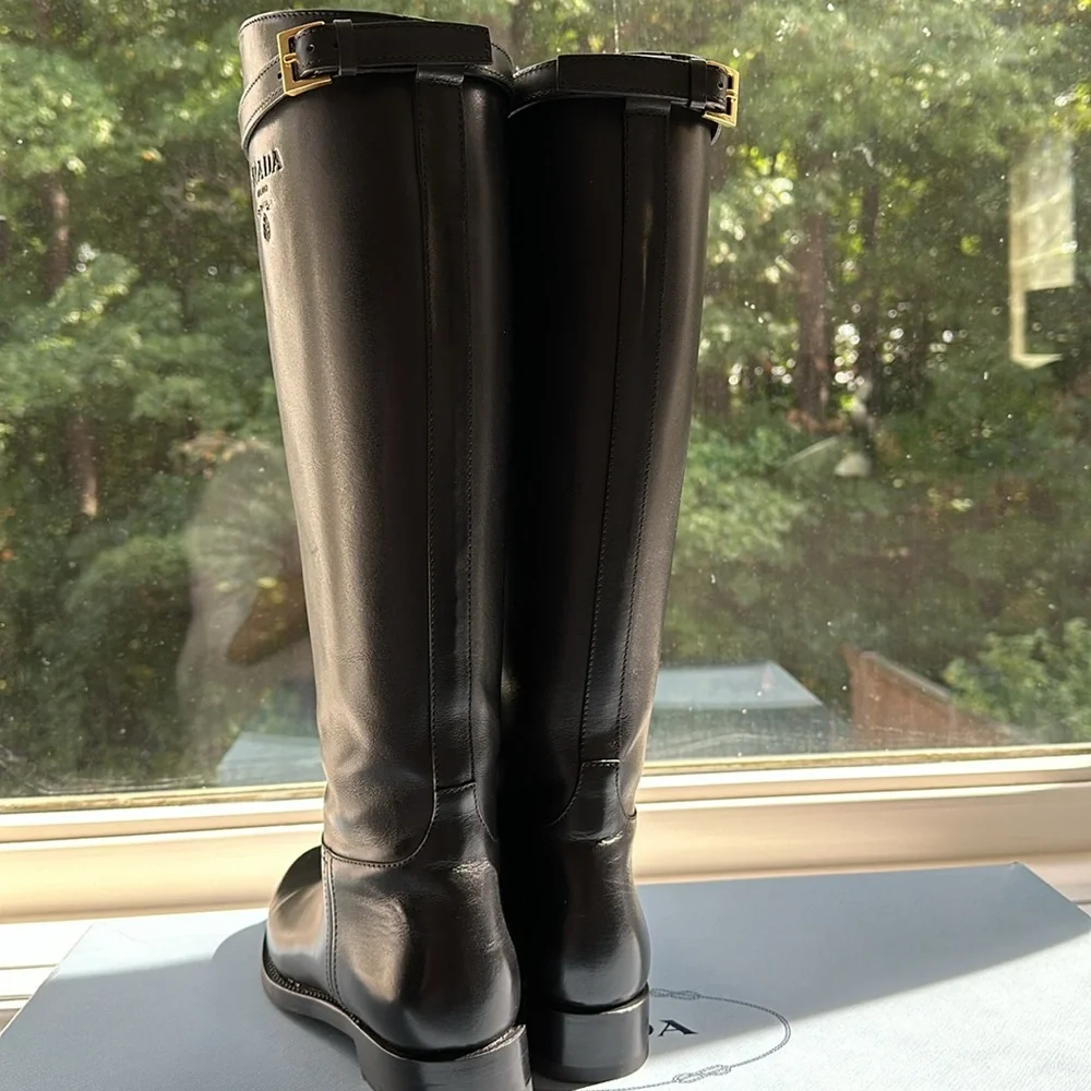 Prada knee high riding boots (size 38) - Picture 6 of 11